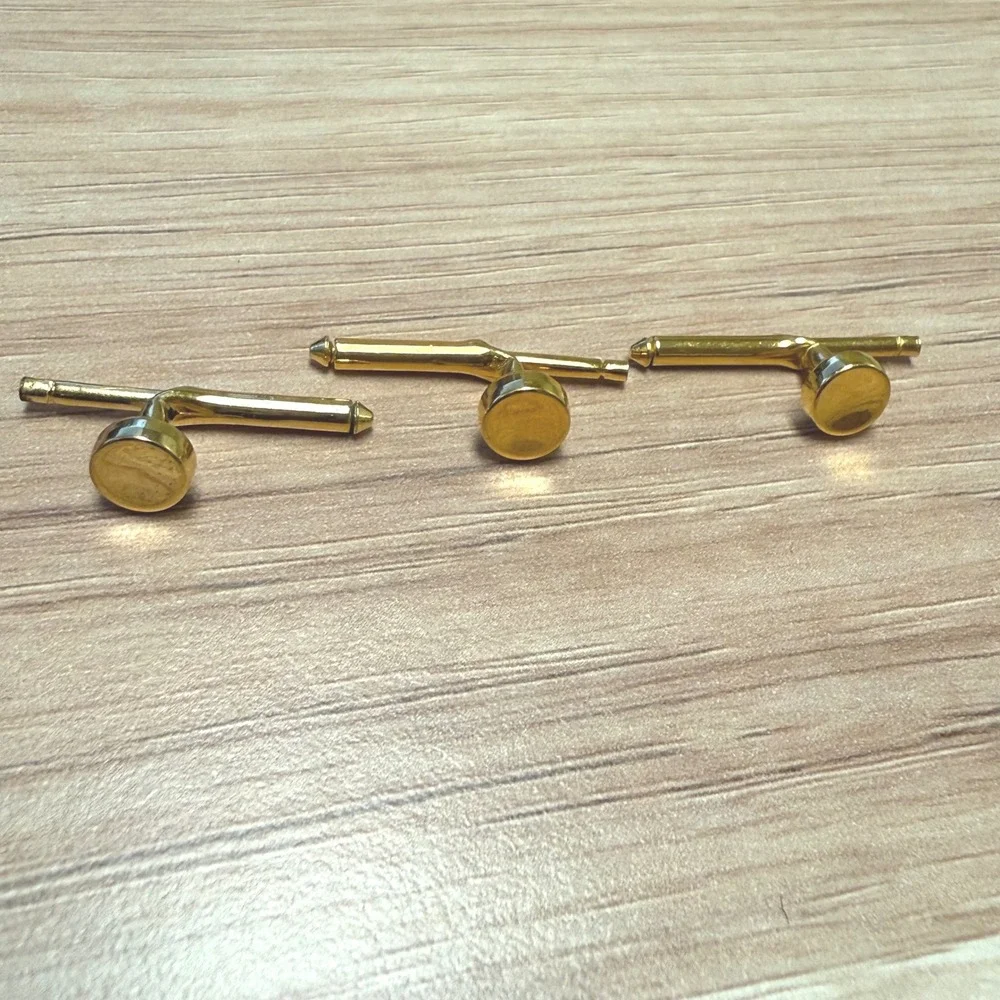 Vintage WB Gold Tone Round Cufflinks and Shirt Studs Set 5pc Formal Tuxedo Mens‎